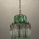 Lustre en cristal italien vintage années 1940