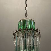 Vintage Italian Crystal Chandelier, 1940s