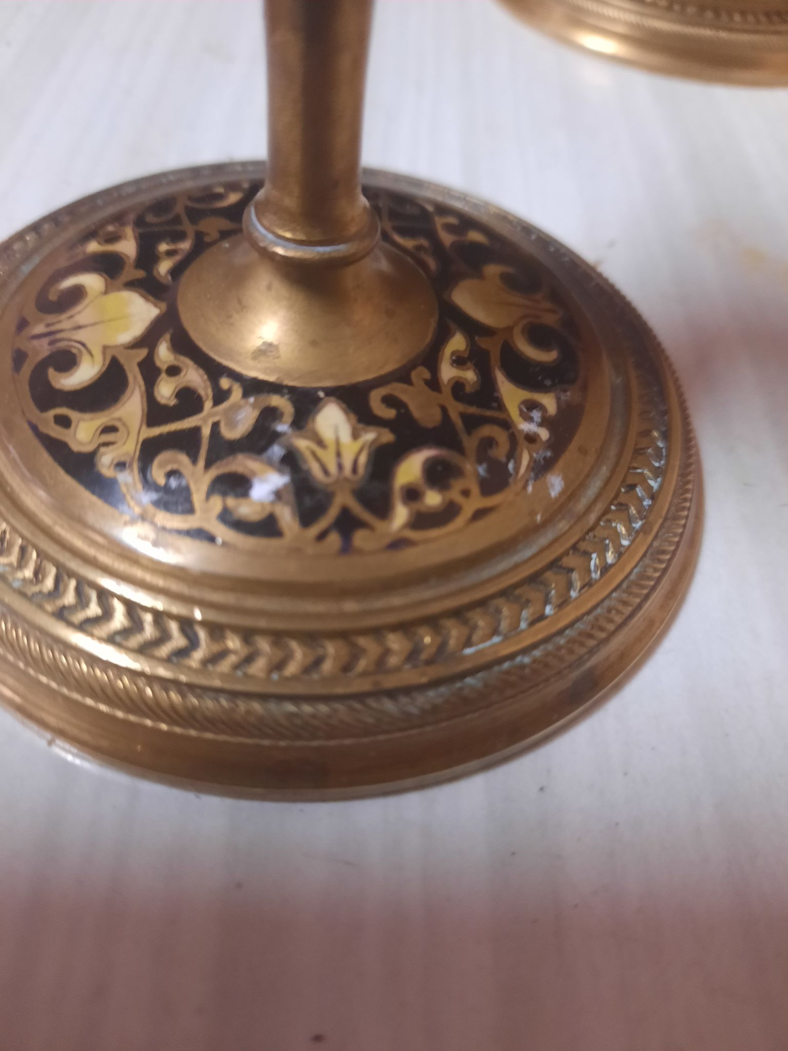 Pair of gilded bronze candlesticks Napoleon III