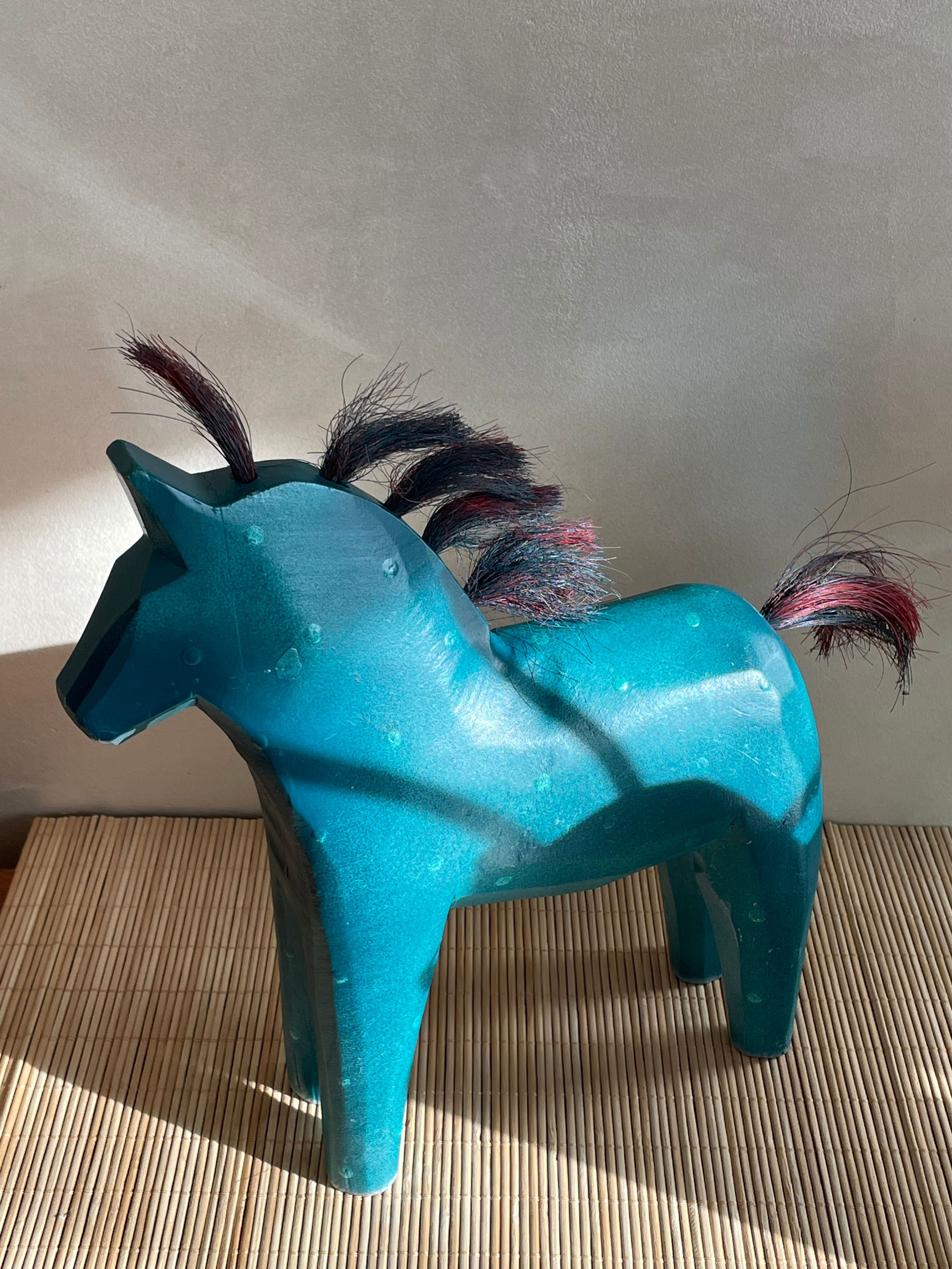 Wooden horse Ikea Dala vintage