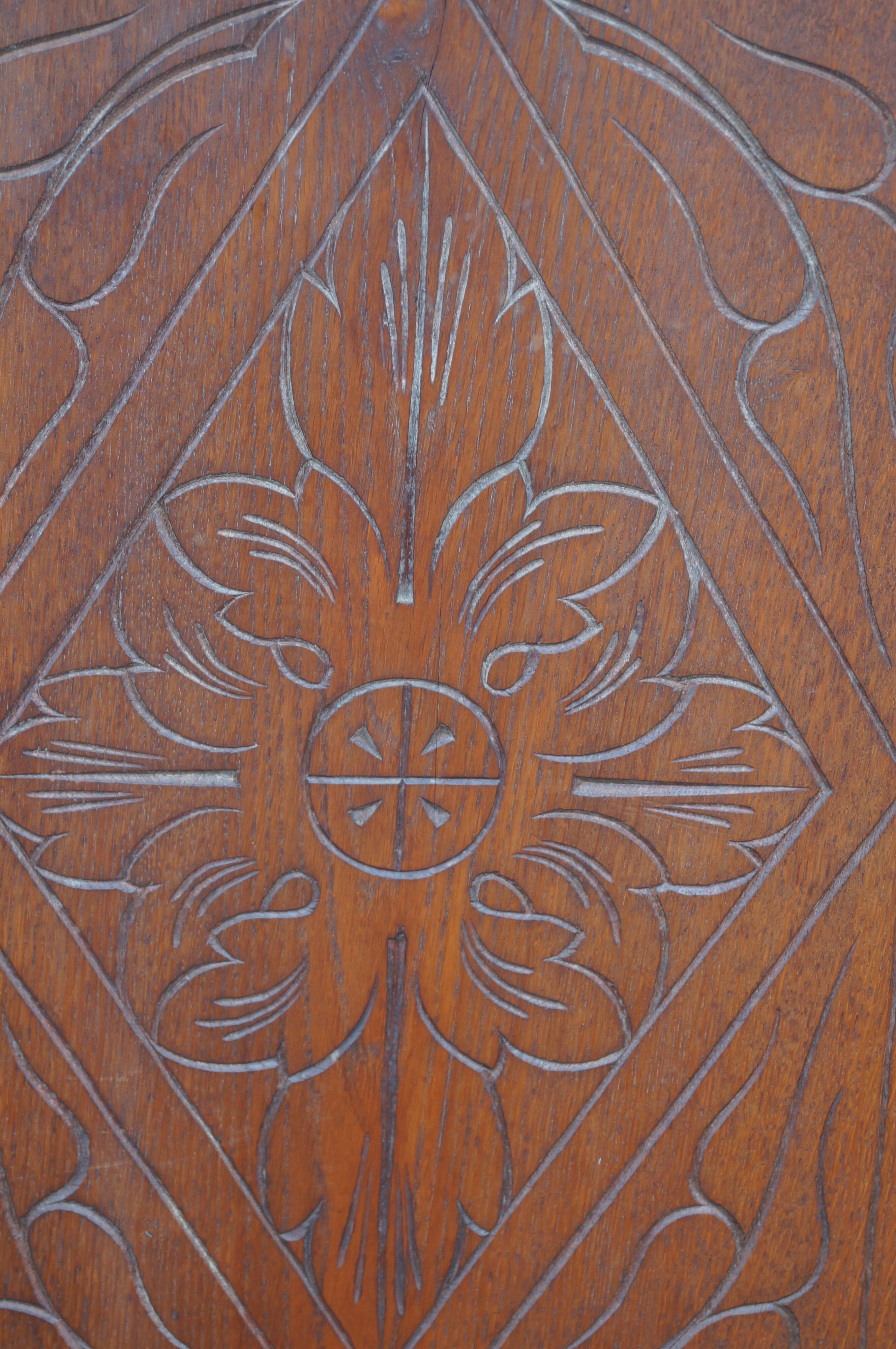 Carved wooden door pediment