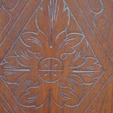 Carved wooden door pediment