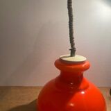 Vintage orange opaline pendant light