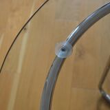 Side table or end table vintage metal and glass