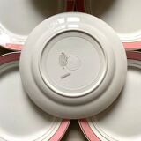 Dessert service plates and dish in Luneville porcelain