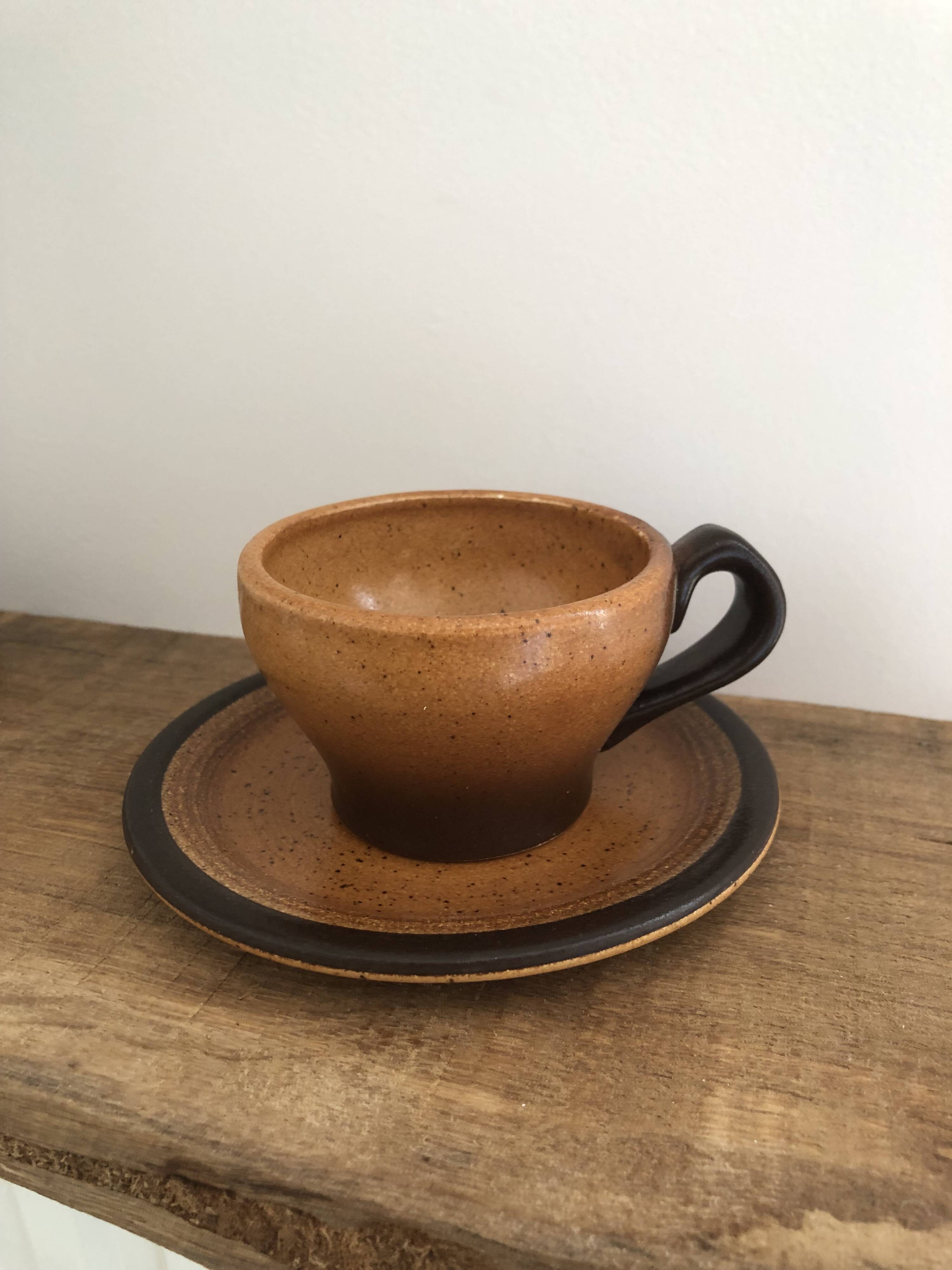 Tasse et soucoupe grès céramique