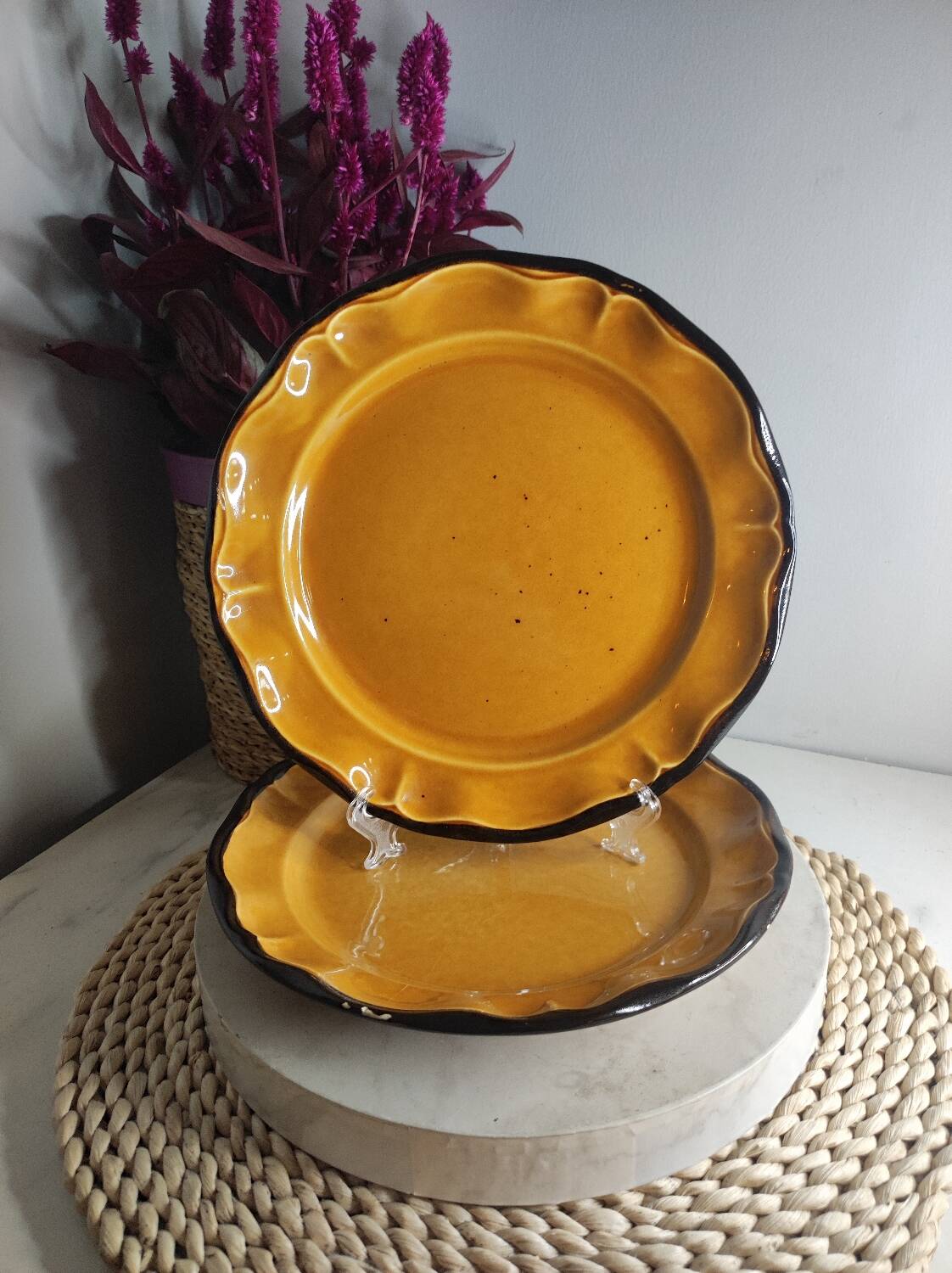 Haute Provence earthenware dinner plates