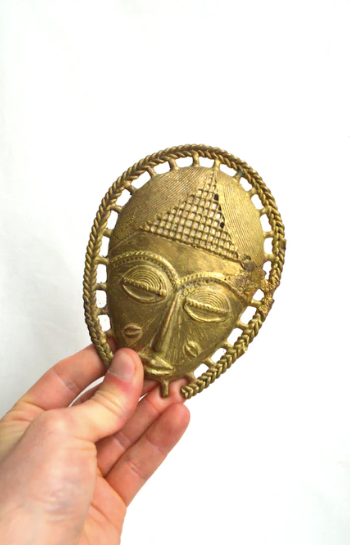 African bronze mask