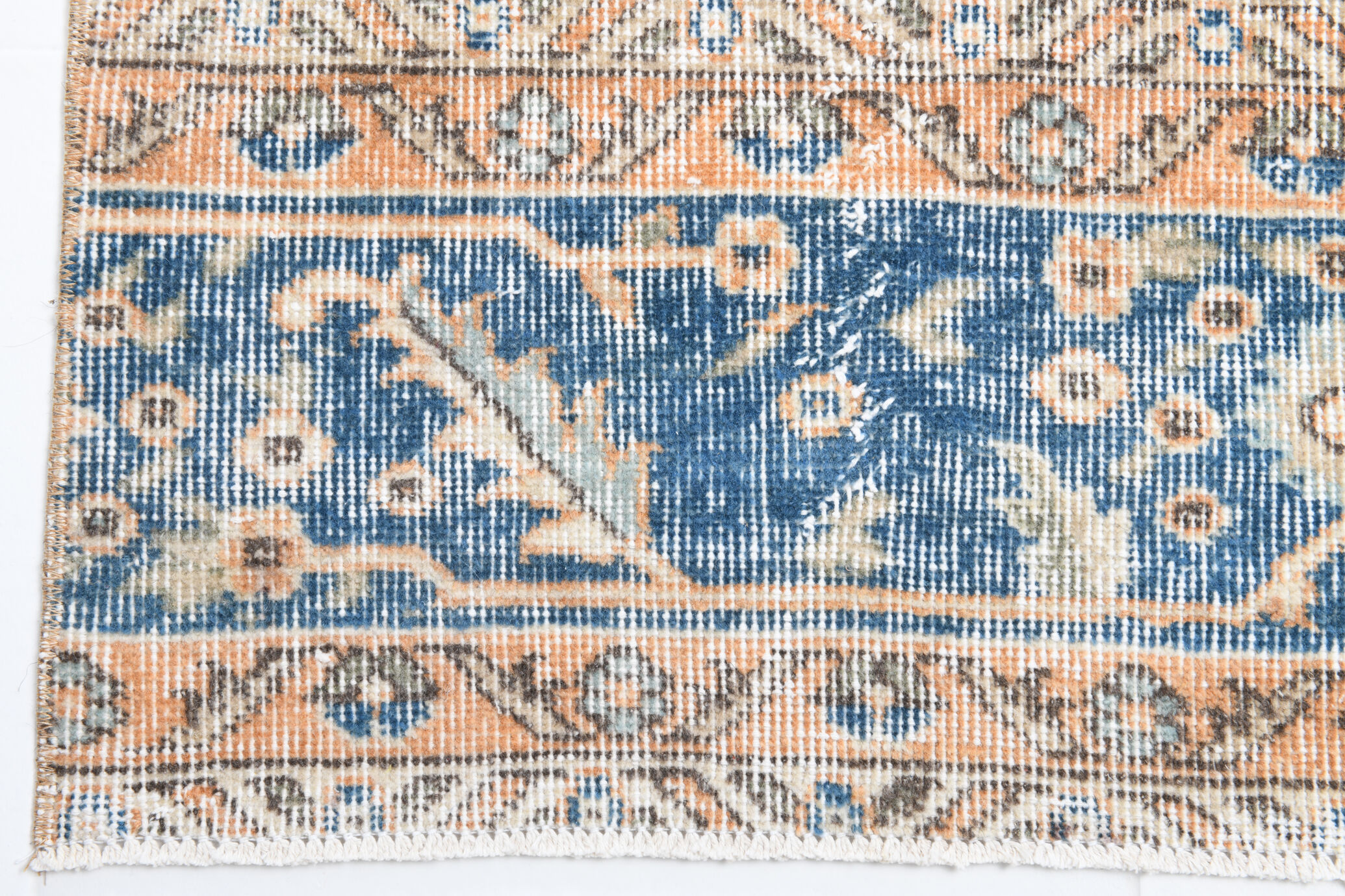 Rustic turkish runner rug 271x70cm