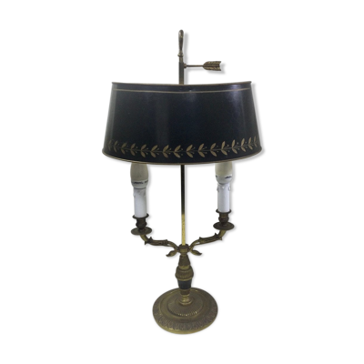 Lampe bouillotte empire à deux lumières