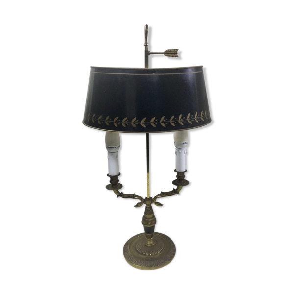 Lampe bouillotte empire à deux lumières