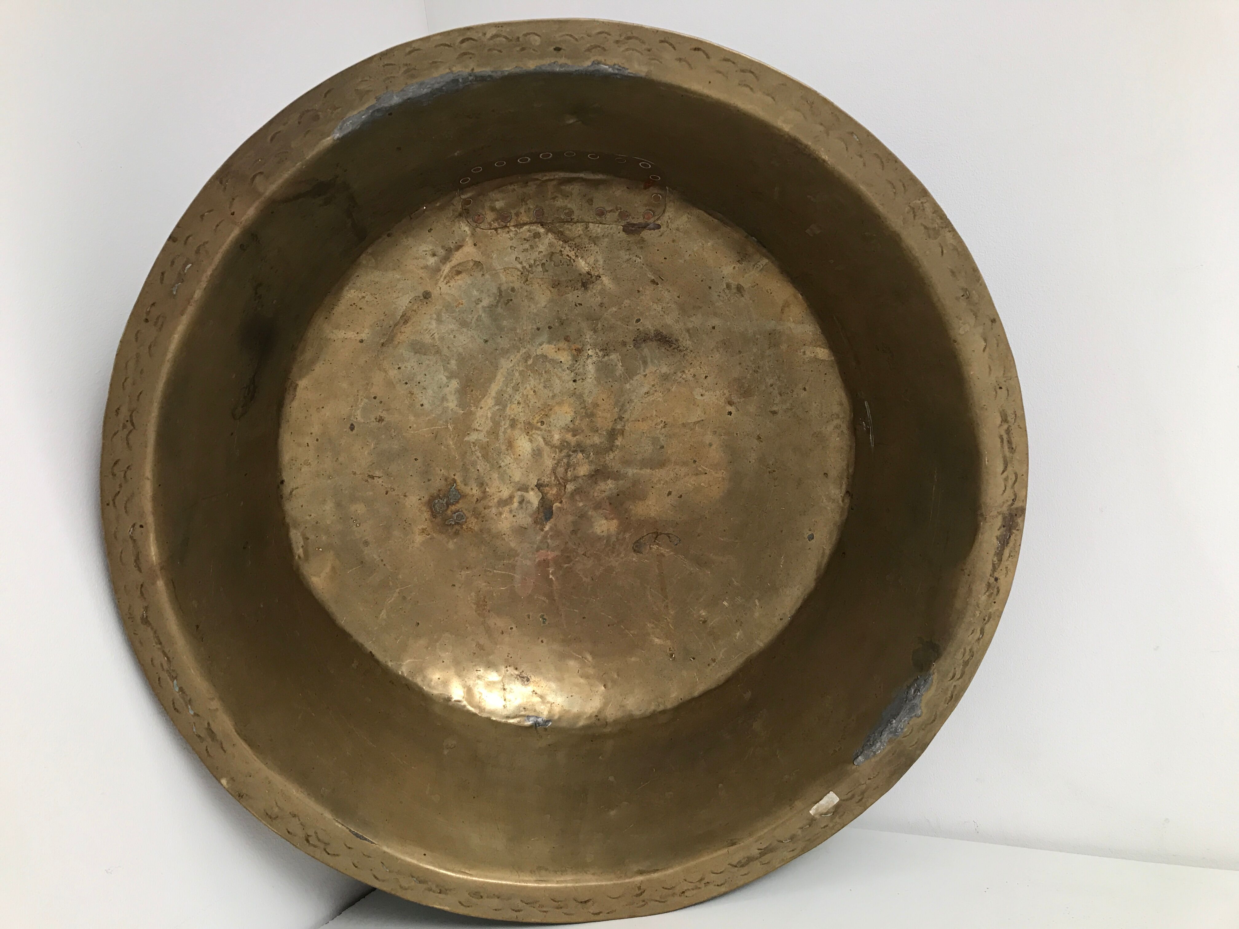 Ancient brass basin