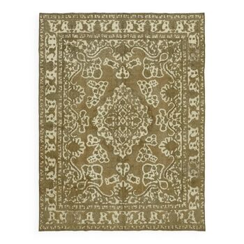 1980s 283 cm x 366 cm beige wool carpet