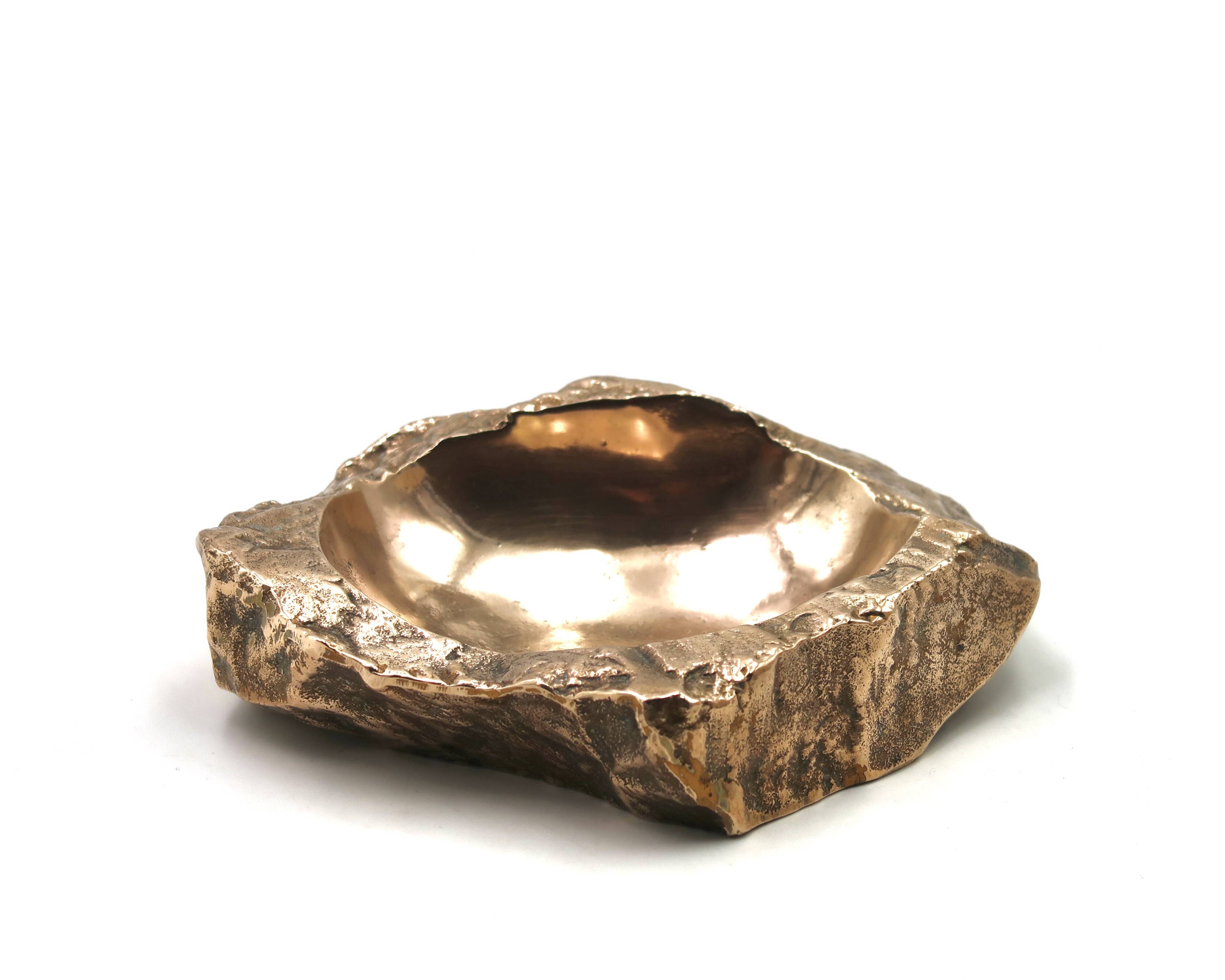 "ROC" bronze ashtray and catchall by Monique Gerber