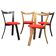 1970s set of four wooden chairs