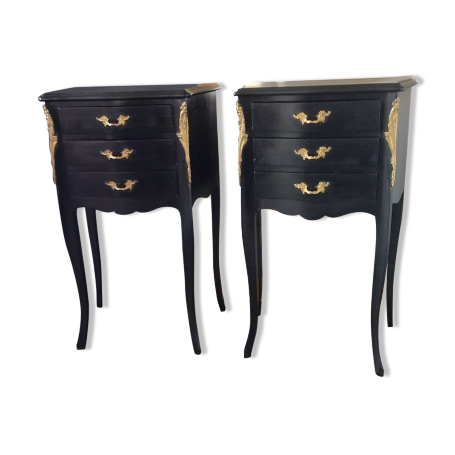 Pair of bedside louis XV style