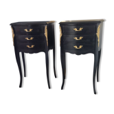 Pair of bedside louis XV style