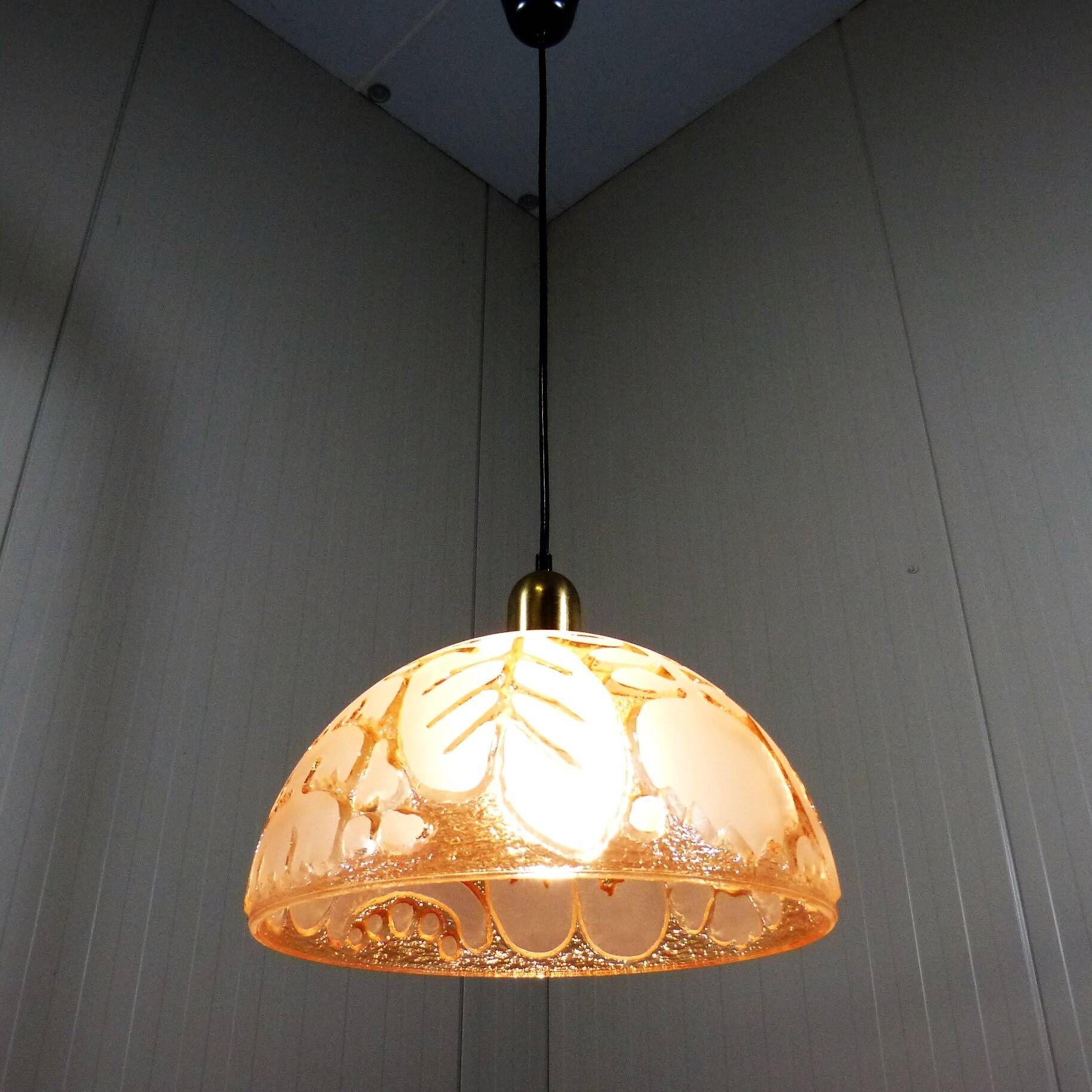 Peill & Putzler glass hanging lamp 1960-70’s