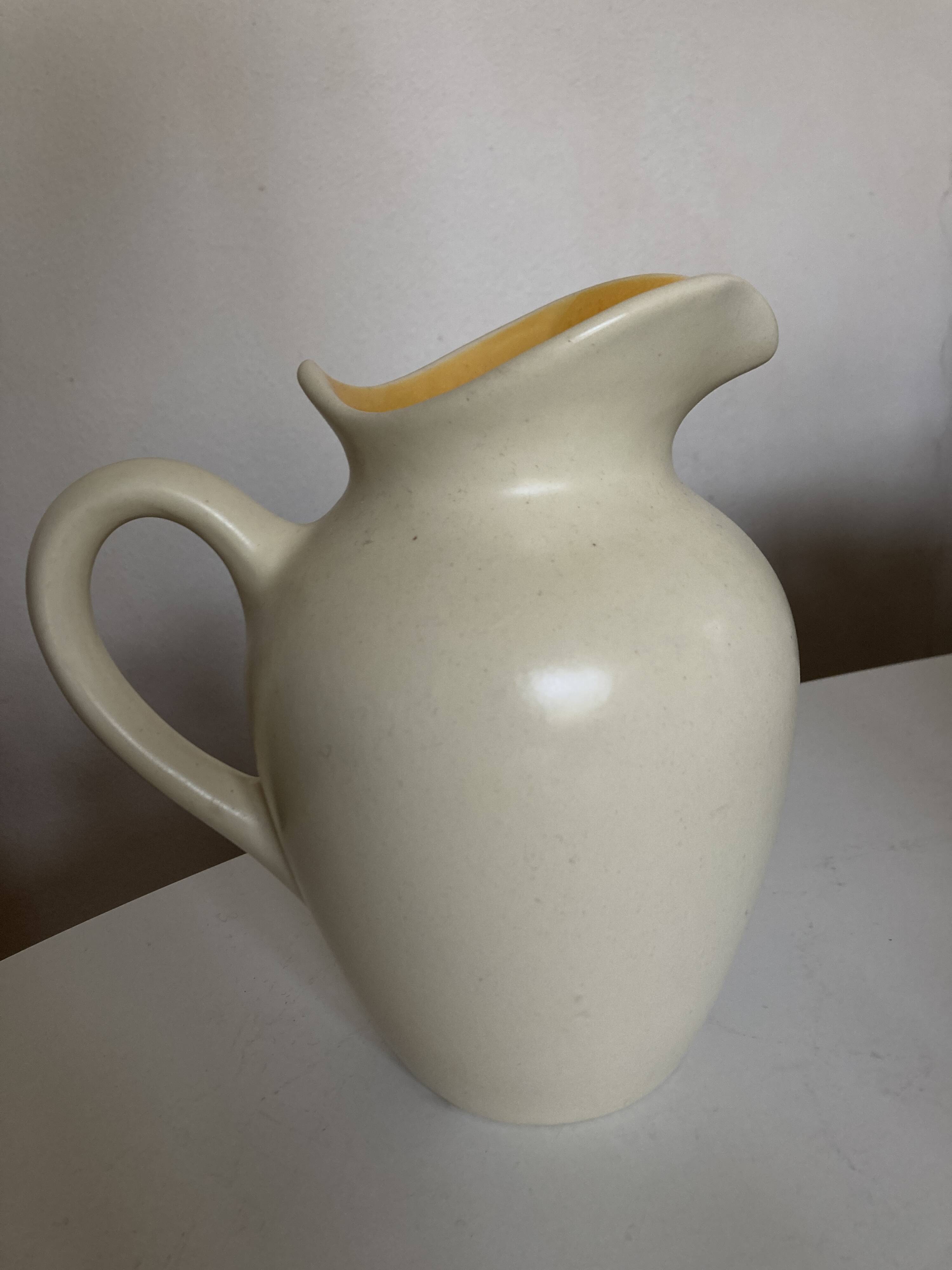 Ceramic pitcher vase in the style of chambost vallauris 1950