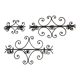 3 wrought iron coat racks