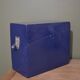 Blue painted wooden plug box