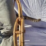 Pair of vintage rattan armchairs