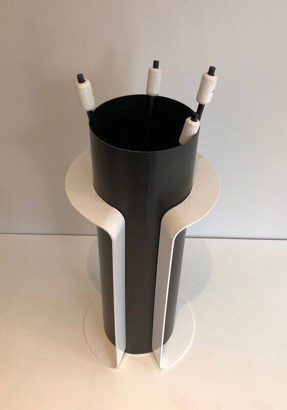 Necessary black and white lacquered lighter