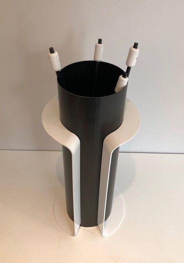 Nécessaire de feu laqué noir et blanc