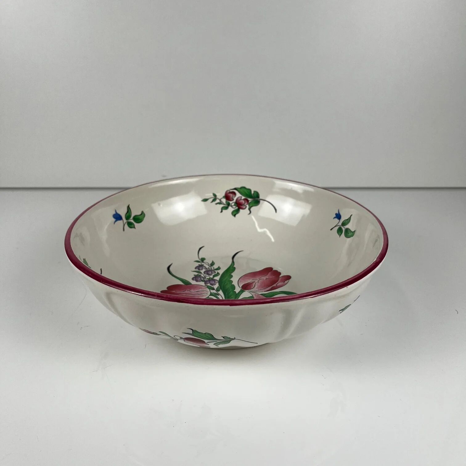Small salad bowl, lamp model by KG Lunéville, tulip pattern.