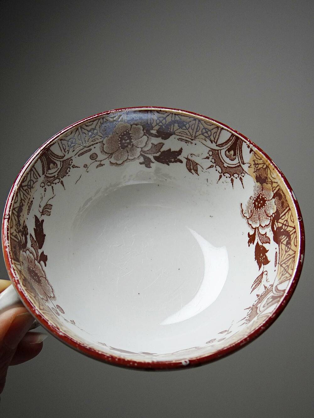 Sarreguemines tea service - Kyoto - antique 5 cups 6 saucers in Japanese style