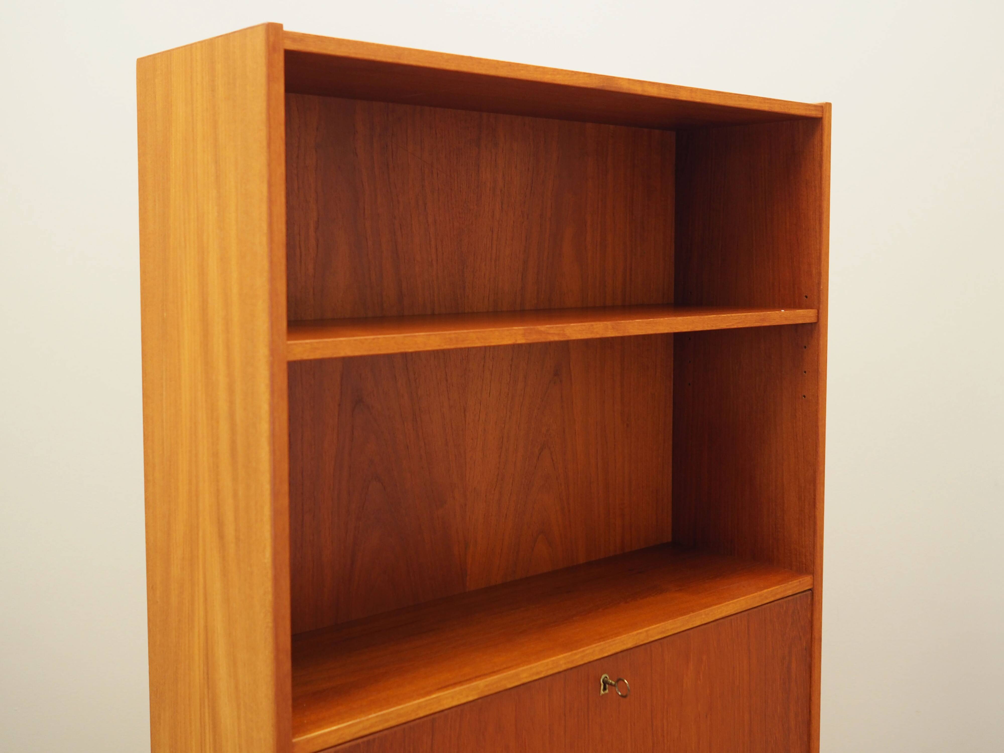 Teak bookcase, Danish design, 1970s, production: Denmark