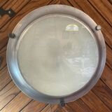Lampe de plafond ou murale ronde Mid-Century en aluminium, années 70