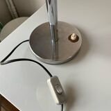 Art deco white opaline chrome lamp