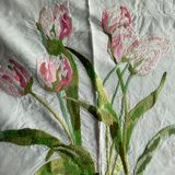 Nappe vintage brodée main