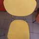 Vintage 1960s yellow straw and chrome formica set.