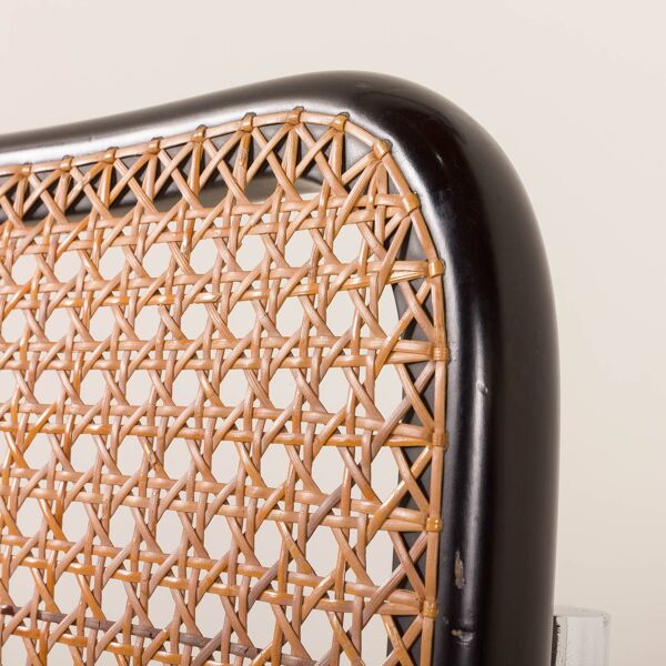 Chaise accent vintage italienne en peau de mouton à poils longs, années 1960.