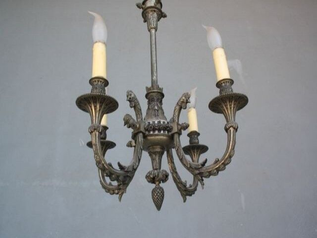 Gloss metal silver style Louis XVI