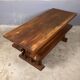Oak dining table with 2 benches Minimalist Brutalist Wabi Sabi
