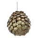 Contemporary gold florentine iron pendant light