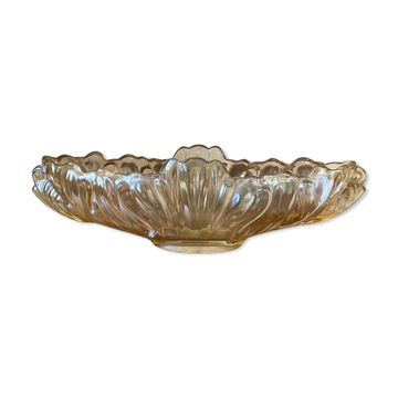 Pink carnival glass cup