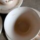 6 tasses et sous-tasses rose modèle Betty faïenc. de Longwy 1930