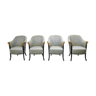 Set of 4 Progetti 63340 lounge chairs by Umberto Asnago for Giorgetti, 1980s