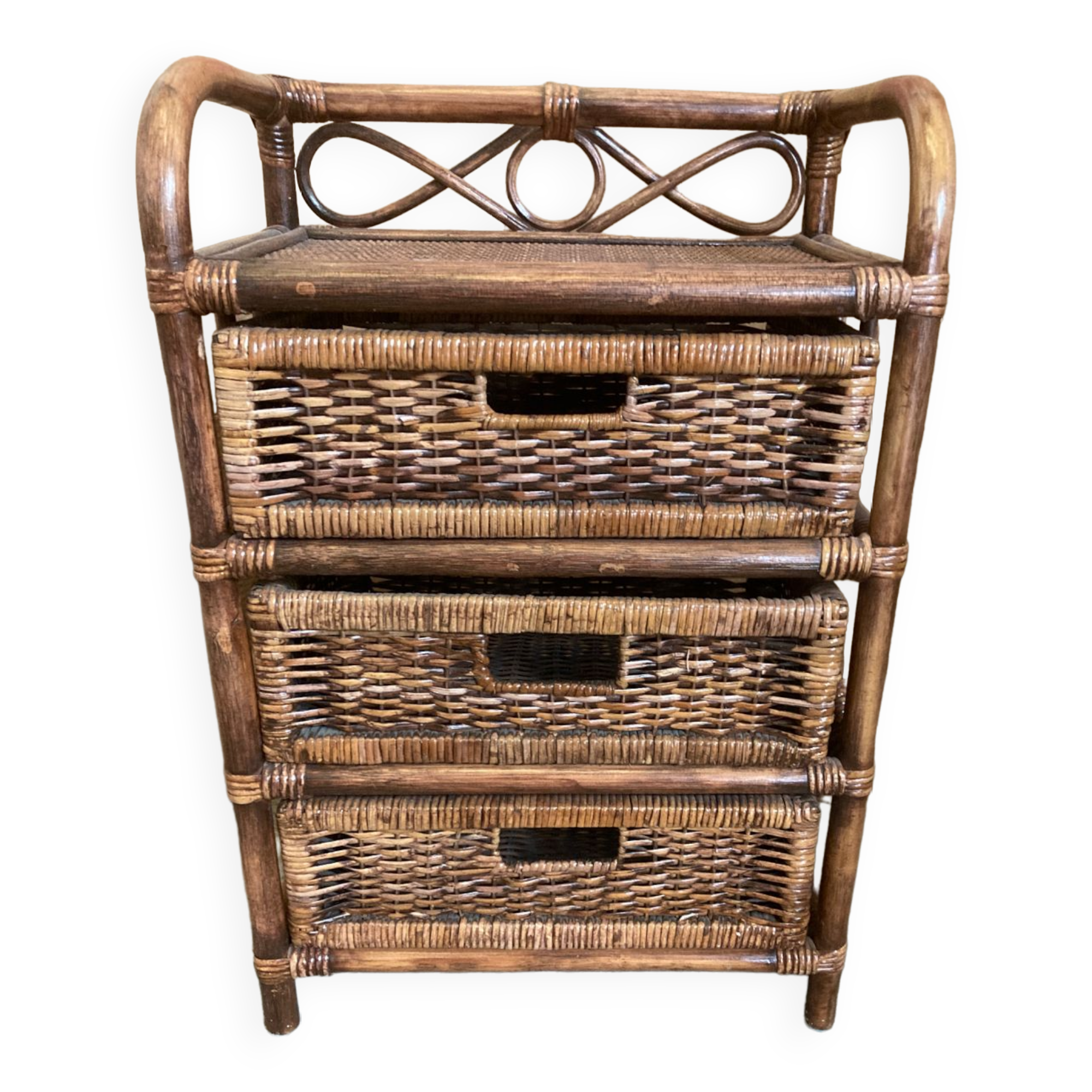 Rattan bedside