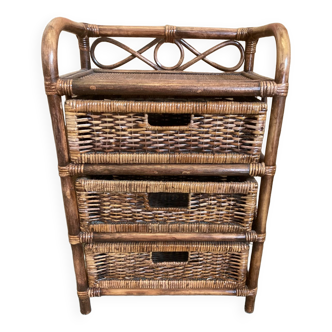 Rattan bedside