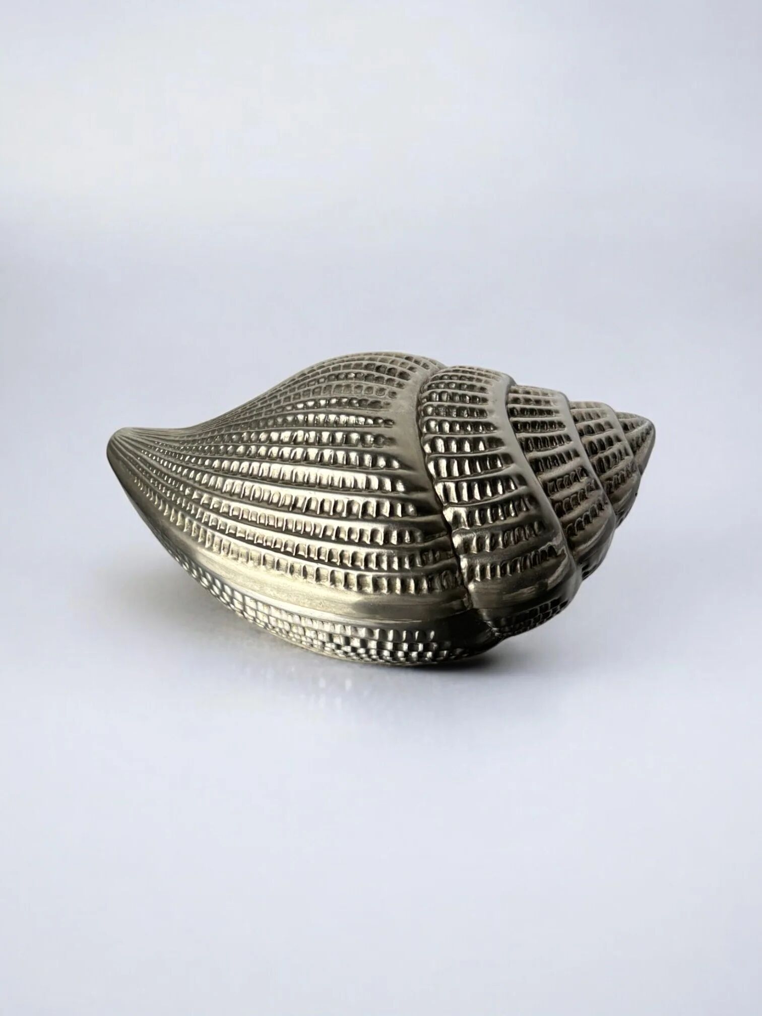 Shell jewellery box, silver plated, Italy, circa 1970s