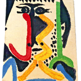Tapis Mural Pablo Picasso pour Desso Tête D'homme édition limitée N°231/500 1964
