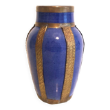 Vase bleu oriental