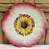 4 plates slip eglantine Massier Vallauris
