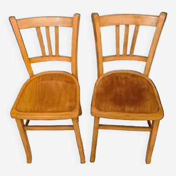 Lot de 2 chaises bistrot vintage Luterma