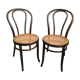 Curved wood bistro chairs